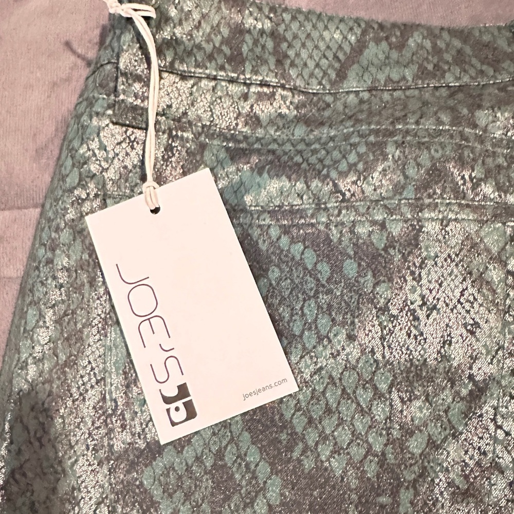 Joe's Jeans Green and Black Patterned Jeans
